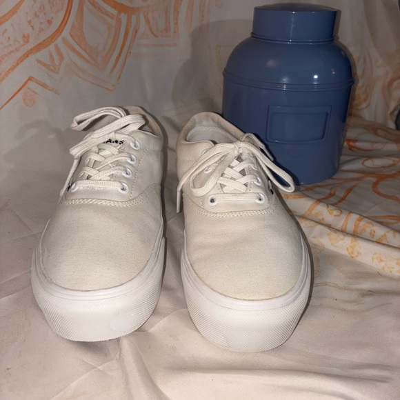 Vans Off-White Platform Canvas Sneakers - Picture 2 of 8